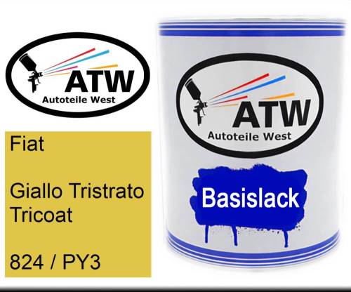 Fiat, Giallo Tristrato Tricoat, 824 / PY3: 1L Lackdose, von ATW Autoteile West.